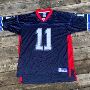 Vintage Drew Bledsoe Reebok Jersey Football Mens XL Patriots Bills Navy